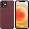 Cadorabo Custodia compatibile con Apple iPhone 11 in Viola Borgogna - Coperchio protettivo in silicone TPU con retro in finta pelle scamosciata