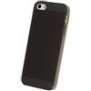doupi PerfectFit TPU Custodia per iPhone 5 5S SE, Tappi di Polvere incorporatin Mat Trasparente Cover, Nero