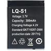 JJoias Batteria Ricaricabile Per Orologio Smartphone 3.7 V 380 Mah. LQ-S1 Per Dz09 Qw09 W8 A1 V8 X6 Batteria Al Litio Per Uso Generico AB-S1.1 Pz