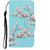 VQWQ Custodia per iPhone 11 Pro 5.8, Flip Cover Portafoglio in Pelle PU Motivo Animale Slot per Schede Libro Cavalletto Supporto Wallet Case Cordino Chiusura Magnetica per Maschio Donna -[XC]-Fiore-