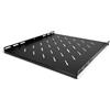 Mach Power Mensola per armadio Rack 19 1U Ventilata, Acciaio Verniciato Polvere, Portata 45Kg, Profondità 500mm, Fissaggio 4 punti per armadi di rete 19 con profondità di 800mm, colore nero