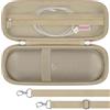 BOVKE Custodia da Trasporto per Beats Pill - Altoparlante Bluetooth portatile, Nuova Borsa Porta Altoparlanti Wireless Beats Pill con Tasca Extra in Rete per Cavi di Ricarica, Accessori, Oro + Oro