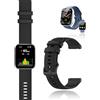 yystao Cinturino per orologio Cillso T80, in silicone, compatibile con Cillso T80, delicato sulla pelle, cinturino di ricambio per smartwatch, 22 mm (nero)