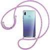 SIMao Custodia Collana per Cellulare per HUAWEI P Smart 2019/ HONOR 10 Lite - Cover Silicone TPU Protettiva Trasparente - Custodia indossabile per Collo - Case a Tracolla con Cordina, Unicorno