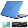 QYiiD QYiD Custodia per MacBook Air 11 Pollici (Models: A1370 & A1465), Plastic Transparent Case Cover Rigida con Tastiera Cover & Proteggi Schermo per MacBook Air 11.6 Pollici, Blu Scuro