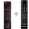 Remote Telecomando compatibile già programmato Zephir serie TS, per modelli TS-32HD, TS-40FHD, TS50UHD-2, TS43UHD-2, TS32HD-2, T-32HD, pronto all'uso