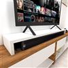 Henor Doppio Rialzo TV Legno 160 x 35 x 15 Cm Bianco Opaco. Carico +100 Kg.