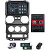 ZZPHKK Android 14 Autoradio 2 DIN per Jeep Wrangler 3 JK 2008-2010 Radio Carplay Wireless Android Auto 9.5 Pollici 2K Touch Screen Navigatore GPS/4G WiFi BT 5.0/FM RDS/Schermo con Camera(B,M100CP)