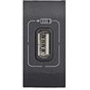 CLICLED Modulo caricatore usb incasso presa singola 1.2 A nero alimentatore muro c118