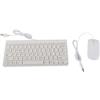 Socobeta Combinazione Tastiera e Mouse USB Cablati, Tastiera Ergonomica Compatta con Cavo da 130 Cm per PC Laptop Ufficio Lavoro Intrattenimento (Bianco)