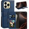 UOGNADGD Custodia flip in similpelle per Oukitel C3 2025 - Blu | 6.52 Custodia portafoglio folio con fessure per carte, chiusura magnetica, funzione stand e blocco RFID