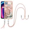 SNCLET Cover con Cordino per Realme C25Y Custodia con Collana Staccabile Regolabile Antiurto TPU Edges PC Back Anti Scratch Custodia Marmo Protettiva Case per Realme C21Y/Realme C25Y,Marmo Rosa