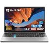Kayoote Pc Portatile 15.6 Pollici Win11Pro Notebook Celeron 5205U Notebook 8GB DDR4 128GB SSD 5G WiFi 1920 * 1080 IPS FHD USB 3.0 Laptop Tastiera retroilluminata sblocco per impront