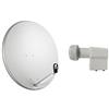 TELE System KIT PARABOLA ANTENNA SATELLITARE DA 60 CM CON ILLUMINATORE LNB 2 USCITE TWIN DVB-S