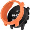 SMYAOSI Custodia protettiva Compatibili con Suunto 9 Peak Pro/Suunto 9 Peak, in silicone con custodia in TPU per trasporto e custodia in vera pelle, antiurto, per Suunto 9 Peak Pro (Arancione)