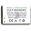 Generico Batteria ricaricabile per Brondi Amico Leale Li-ion 3,7V 1000mAh/3,7Wh per cellulare, Modello Amico Leale