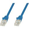 Techly Professional 029488 Cavo di Rete Patch in Rame Cat.6 Blu UTP 1m Blu