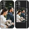 Yoedge Custom Cover Personalizzata Custodia per Samsung Galaxy A15 4G/5G 6,5 con Foto Testi Disegni, TPU Silicone Personalizza Case con Immagine, Antiurto Personalizzabili Case per Samsung A15, Nero