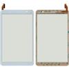 Audiosystem TOUCH SCREEN VETRO per Tablet CLEMENTONI Clempad Revolution V62925 V60974 16775 Bianco 8 con Biadesivo Ricambio Touchscreen Digitizer (Display Non Incluso)