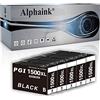 alphaink 5 Cartucce d'Inchiostro Nere Compatibili con Canon 9182B001 PGI-1500XL per Stampanti Canon Maxify MB2000 MB2050 MB2150 MB2155 MB2300 MB2350 MB2750 MB2755 (5 Nero)