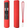 Generico Custodia in silicone per Xiaomi XMRM-ML Custodia remota Cover protettiva antiscivolo Manicotto pelle protettiva antigoccia con cordino anti-loast (Rosso)