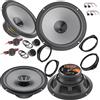 EvoTuning Kit 6 Casse Altoparlanti per Fiat 500L e 500X dal 2012 compatibile con Hertz K165+X165 Anteriori e Posteriori con Set 4 Anelli + 4 Connettori Adattatori