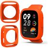 GIOPUEY Silicone Cover per Xiaomi Redmi Watch 3, [2 Pezzi] Morbido TPU Silicone Case Protettiva, Ultra-Sottile, Xiaomi Redmi Watch 3 Custodia - Orange