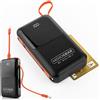 MOJOGEAR XL Power Bank all-in-1 da 20.000 mAh con cavi Lightning e USB-C integrati