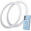 MOJOGEAR 2 anelli magnetici per Mag Safe - Anello in metallo autoadesivo rende ogni custodia e smartphone compatibile con gli accessori - Forte magnete per caricabatterie, power bank e supporto per