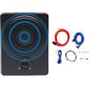 QRANSEUYXY Subwoofer per auto da 8 pollici, 300W, compatto, amplificatore per auto con cavo remoto, altoparlanti attivi alti e subwoofer amplificatore,Con luce LED