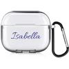 QIHENGPLUS Cover personalizzata con nome Compatibile con Apple AirPods 4, copertina morbida personalizzata con stile di scrittura a mano (Chiaro)