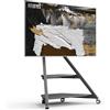 FITUEYES Supporto TV da Pavimento per 55 - 88 Televisore Portatile con Ruote Regolazione dell'angolo ±20° Massima 60 kg Regolabile in Altezza Serie Eiffel