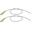 Futheda 2 pezzi Antenna WiFi Montaggio U.FL IPX MHF4 a RP-SMA Femmina Cavo Paratia 30cm per Intel AX200NGW 8265AC 7265AC 9560AC M.2 NGFF Interfaccia Scheda Rete Wireless Adattatore WiFi
