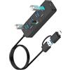 JSGHGDF Ingresso USB a USB C 7 porte hub di espansione che supportano il trasferimento dati veloce da 5 Gbps Plug and Play per vari dispositivi Indicatori LED Hot Swap Hub di trasferimento rapido Expander