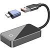 Pitruves CarPlay Adattatore CarPlay wireless per iPhone per Volvo XC90 XC60 XC40 S60 V90 accessori, convertire cablato in adattatore CarPlay wireless, formato mini con cavo di prolunga USB/Type-C