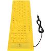 Asixxsix Tastiera Pieghevole in Silicone, Tastiera Rollup Cablata USB 108 Tasti Impermeabile Antipolvere con Digitazione Silenziosa per PC Portatile Notebook (YELLOW)