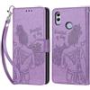 KENHONER Compatibile Cover con Honor 10 Lite/Huawei P Smart 2019,Premium Pelle PU Portafoglio Flip Libro Custodia Cover per Huawei P Smart 2019 [Protezione Completa] (Viola)