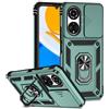 Nikaque Custodia per telefono Huawei Honor X7, protezione per fotocamera scorrevole, antiurto, con cavalletto ad anello, supporto magnetico per auto, resistente copertura per CMA-LX2 CMA-LX1, verde