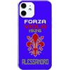 Generico Forza Viola Cover Personalizzata Smartphone Telefono Custodia per Tutti Modelli Apple iPhone Samsung Huawei Idea Regalo Squadra del Cuore Tifosi Giglio Firenze 1926 Natale Compleanno