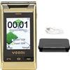 Cuifati Cellulare 3G GSM, 3.0 In Flip Seniors Phone per Anziani, Dual SIM Cell Phone con SOS/Pulsante Grande/Chiamata Chiara / 8 Numeri Familiari, Standby Lungo (Oro)