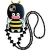 QoKcoahn Custodia per iPhone 14, custodia per telefono 3D Kawaii, con bocca di salsiccia a forma di ape, con cordino lungo in morbido silicone, divertente cover protettiva in gel per donne e ragazze