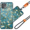 JEZSTHAI Cover Compatibile con Motorola Edge 20 Lite Custodia in Silicone TPU Morbido con Cordino/Laccio Tracolla Cellulare,Antiurto AntiGraffio Protettiva Bumper Case con Disegno Motivi,Cover*A10