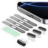 Goweewon Spina antipolvere USB C, confezione da 4 coperture per porta USB C, copertura per porta di ricarica di tipo C con copertura antipolvere per altoparlanti, accessori per telefono per iPhone 17, iPhone