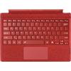 Generico Tastiera magnetica wireless con touchpad per Surface Pro3/4/5/6/7+ Tastiera portatile per tablet con trackpad (Rosso)