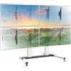 Techly 366822 Supporto a Pavimento per 4 TV LCD/LED 32-60 per Video Wall Silver