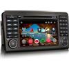 GONFEN Android 14 8-Core 4GB+64GB Autoradio GPS Navigatore per Mercedes Benz Classe ML/GL W164 X164 Supporta Bluetooth 5.0 Wireless CarPlay Android Auto WiFi 4G DSP RDS Canbus 7 pollici Touchscreen