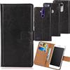 Dingshengk Nero Custodia in Pelle Flip Case Protettiva Cover Skin Wallet per NUU Mobile G2 5.99