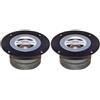 Nonsolo-computer Coppia Tweeter Magnetici 4 (circa 10 Cm.) a Cupola e Cono Chiuso, 2x200 Watt Max, 8 Ohm, Utilizzabile come Ricambio per Casse Acustiche hi-fi casa o per installazione su auto
