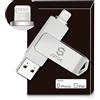 JSL JDTDC Chiavetta USB da 128 GB per iPhone, certificata Apple MFi, nessun archivio falso, fulmine autentico, backup criptato foto stick per iPhone e iPad