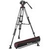 Manfrotto Kit Treppiede con Testa Video Fluida Manfrotto 504X e Treppiede Doppio Tubo in Alluminio, con Stabilizzatore Centrale, per Reflex, Mirrorless,Camcoder, con Sacca per Trasporto, Portata 12 kg